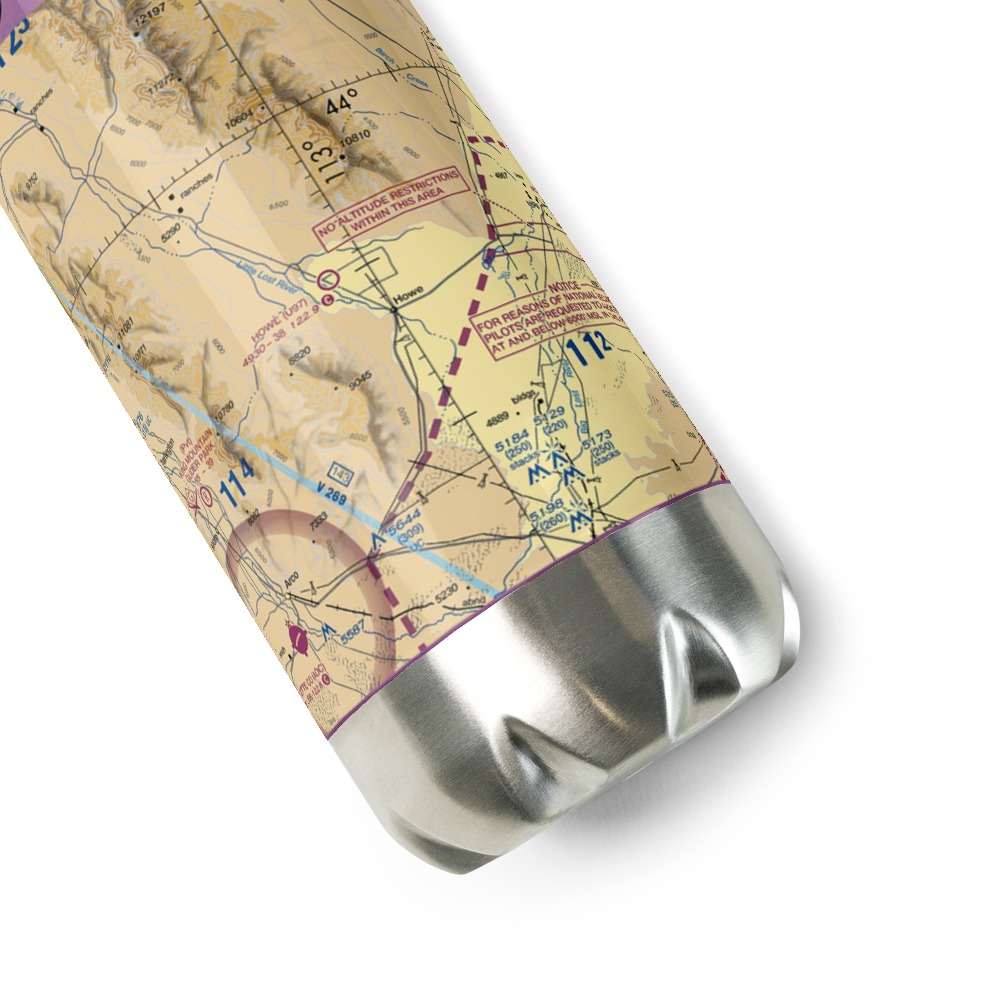 Howe Airport (U97) VFR Sectional Water Bottle 