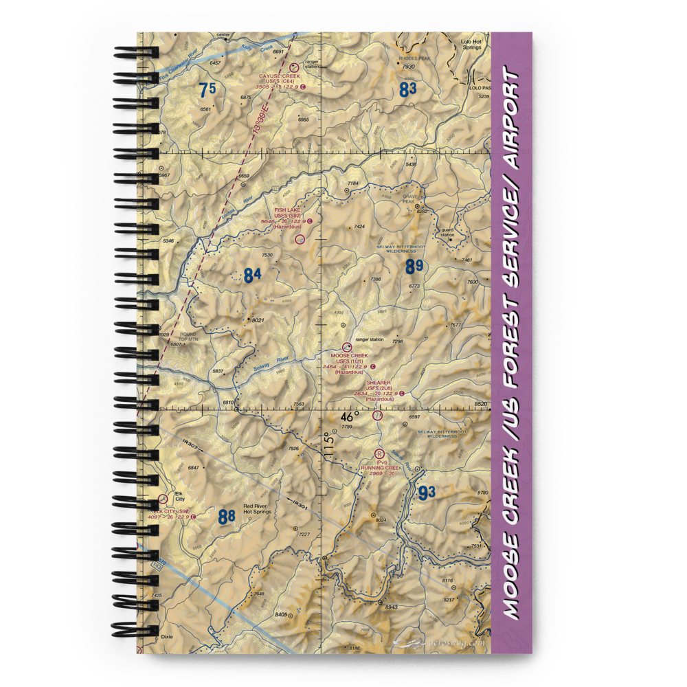 Moose Creek /US Forest Service/ Airport (1U1) VFR Sectional Notebook 