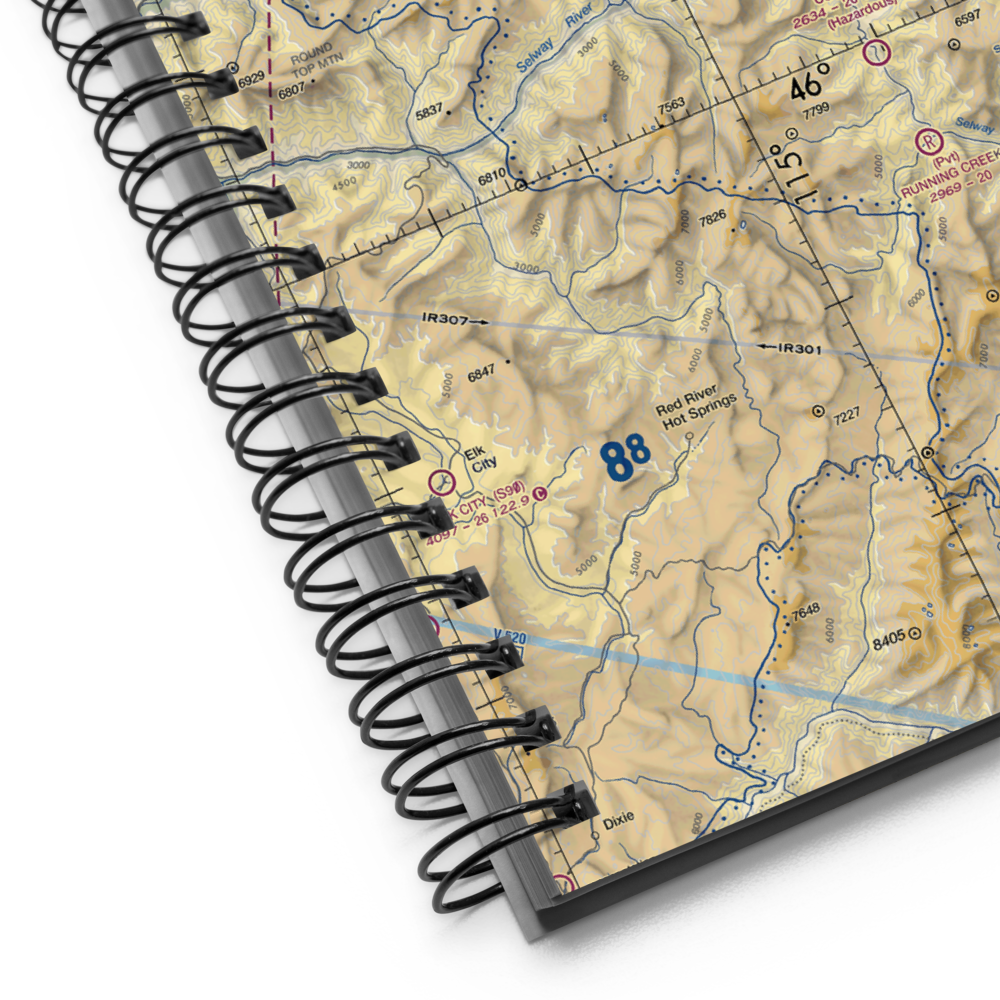 Moose Creek /US Forest Service/ Airport (1U1) VFR Sectional Notebook 