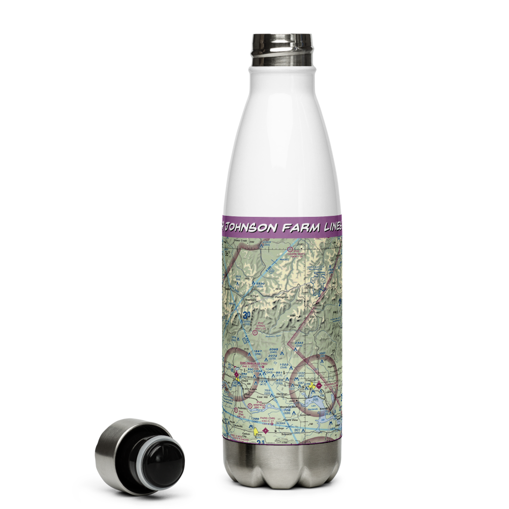 Johnson Farm Lines Airport (US-0014) VFR Sectional Water Bottle 