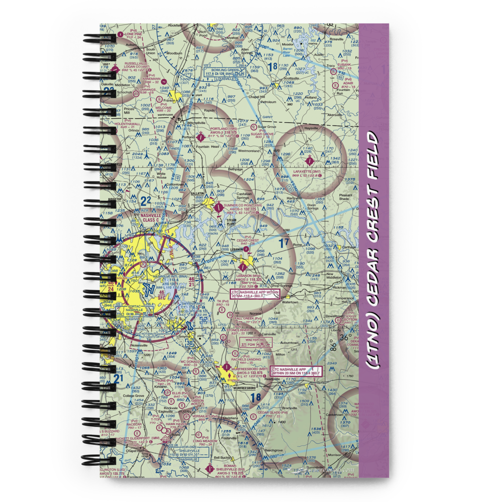 Cedar Crest Field (1TN0) VFR Sectional Notebook 