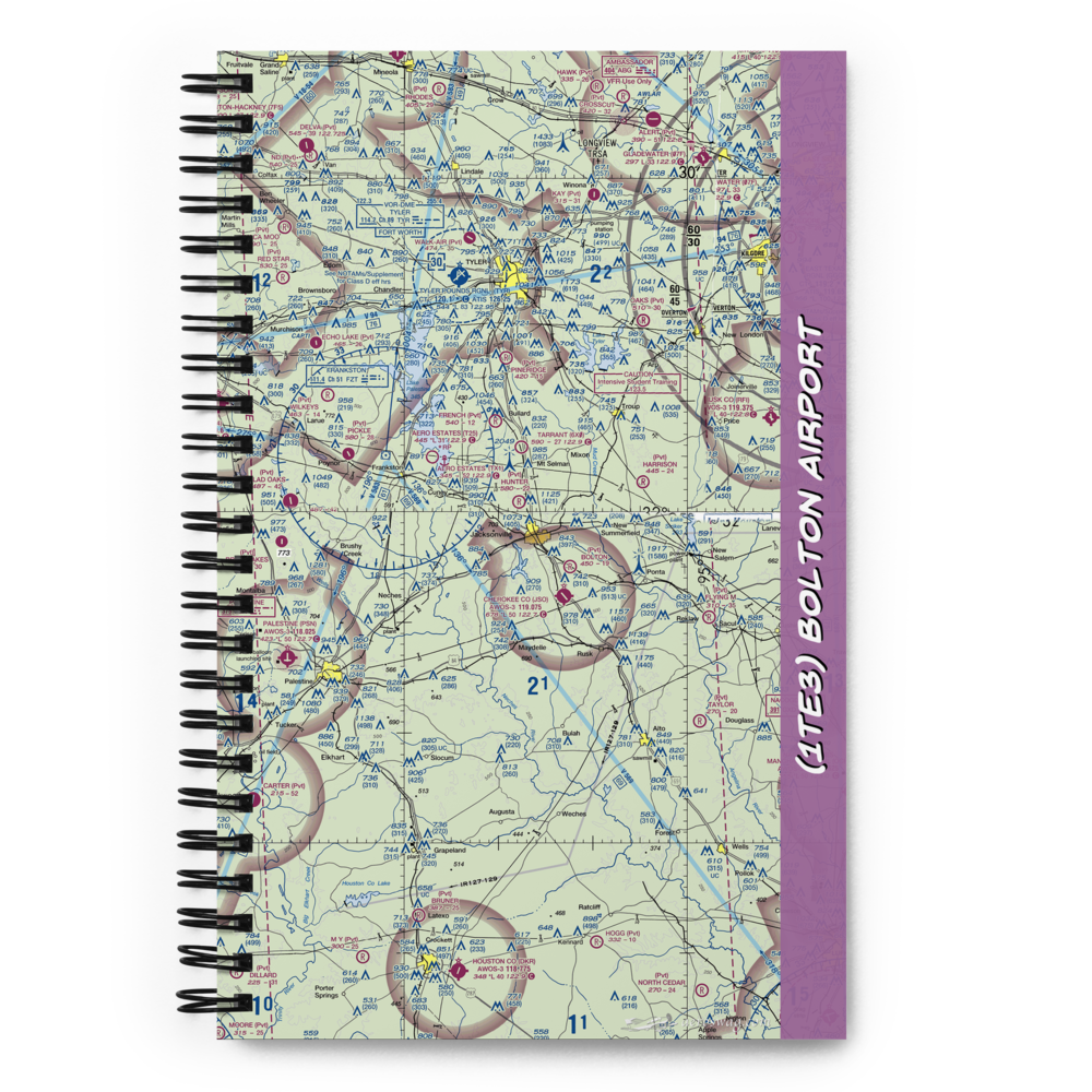Bolton Airport (1TE3) VFR Sectional Notebook 
