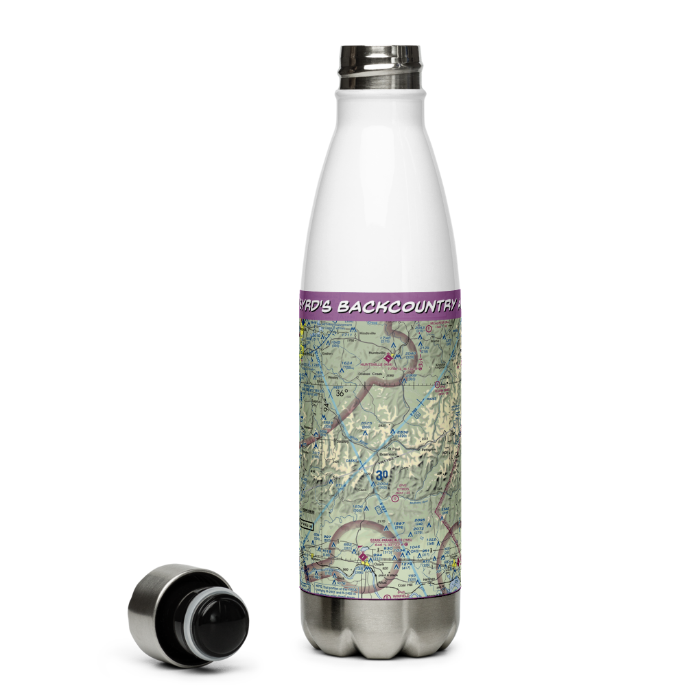 Byrd's Backcountry Airstrip (51AR) VFR Sectional Water Bottle 