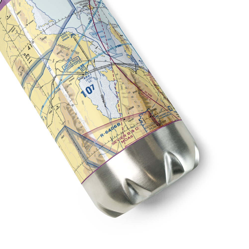 Delle, Utah (US-0056) VFR Sectional Water Bottle 