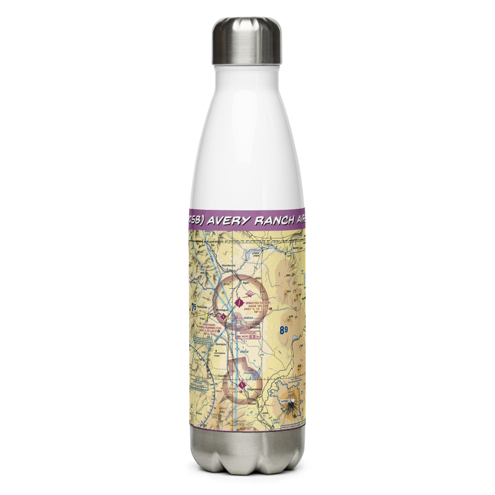 Avery Ranch Airstrip (US-0058) VFR Sectional Water Bottle 