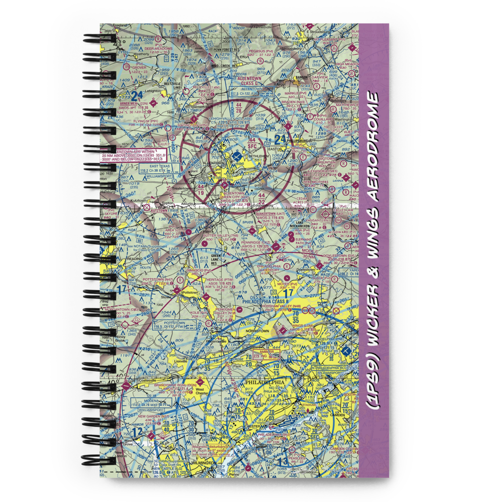 Wicker & Wings Aerodrome (1PS9) VFR Sectional Notebook 