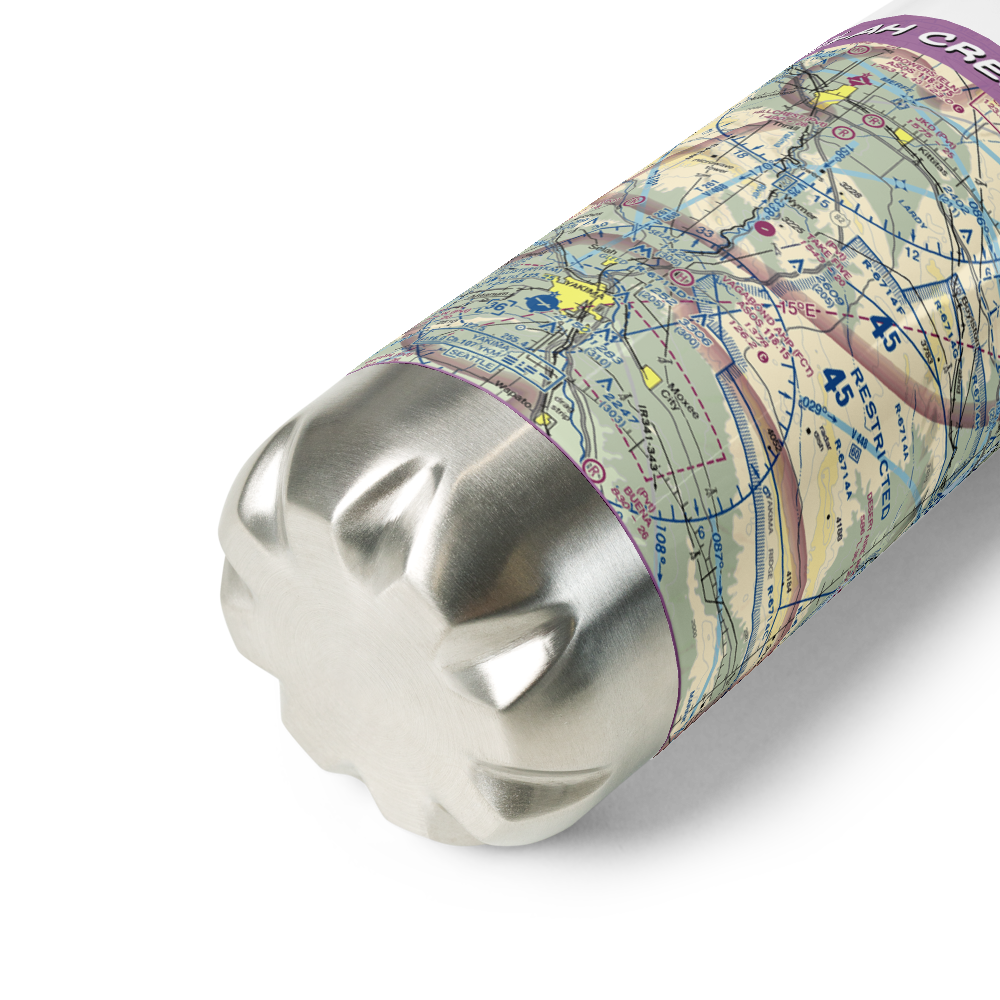 Selah Creek Landing Zone Airport (US-0087) VFR Sectional Water Bottle 