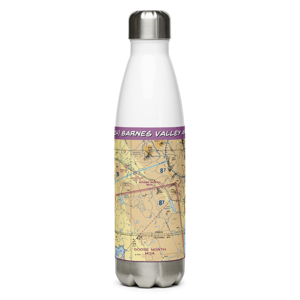 Barnes Valley Airport (US-0114) VFR Sectional Water Bottle 