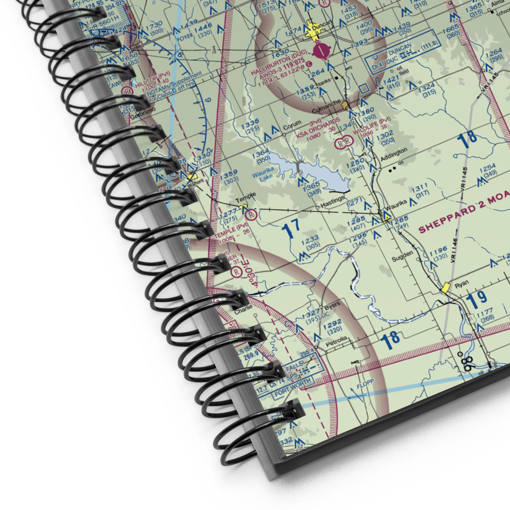 Wolfe Field Airport (1OK3) VFR Sectional Notebook 
