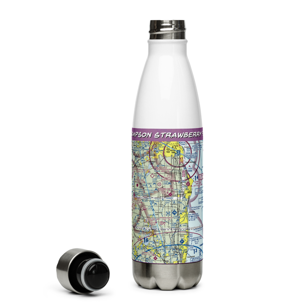Thompson Strawberry Farm Airport (US-0130) VFR Sectional Water Bottle 