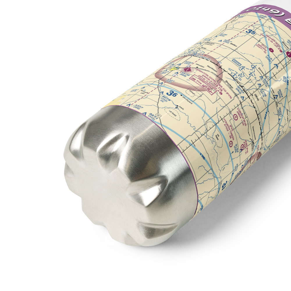 Booker Airport (US-0149) VFR Sectional Water Bottle 