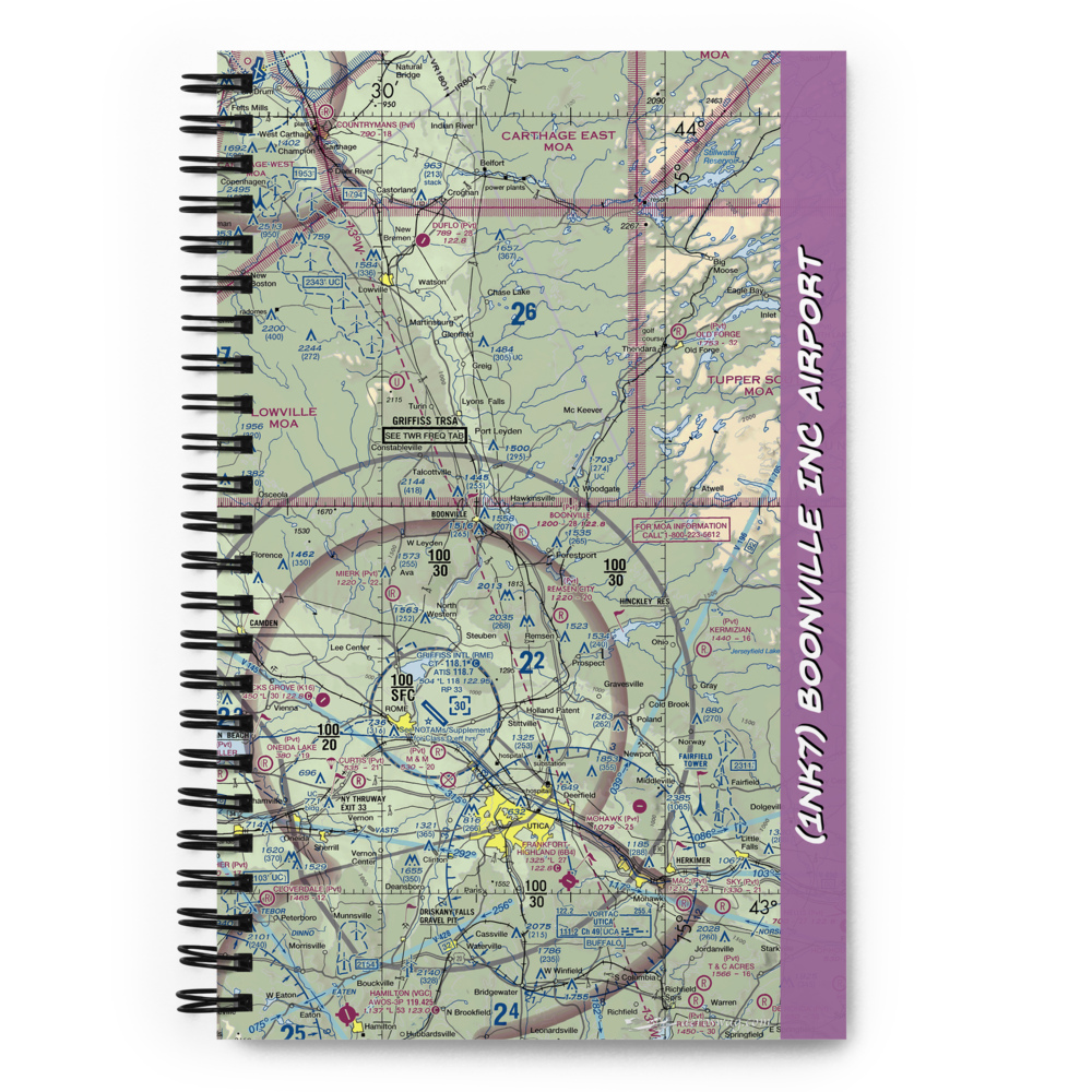 Boonville Inc Airport (1NK7) VFR Sectional Notebook 
