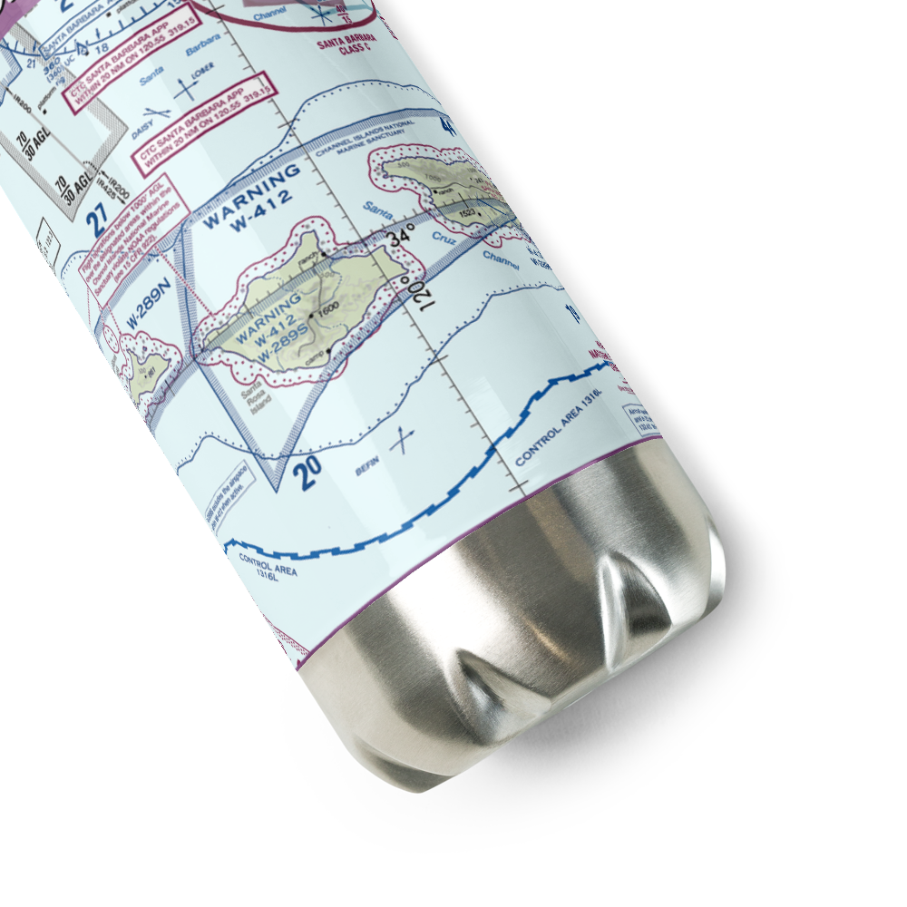 Bechers Bay Airstrip (US-0229) VFR Sectional Water Bottle 