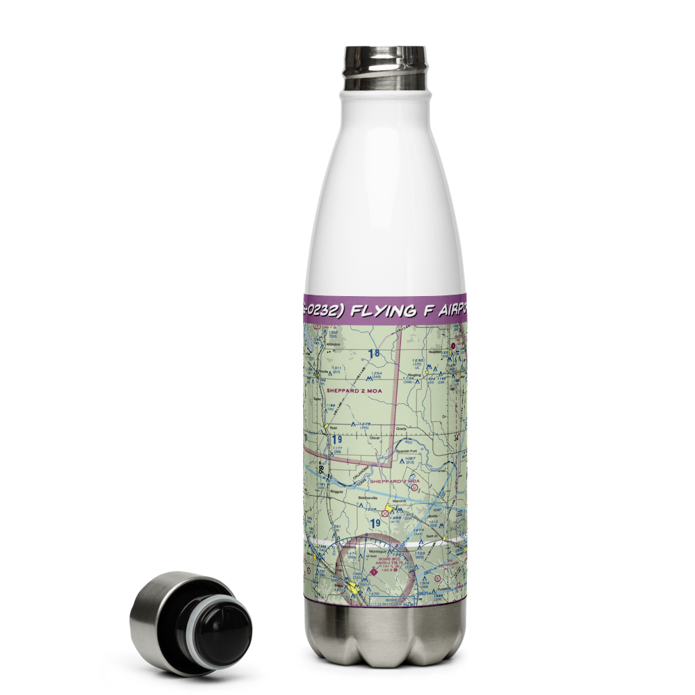 Flying F Airport (US-0232) VFR Sectional Water Bottle 