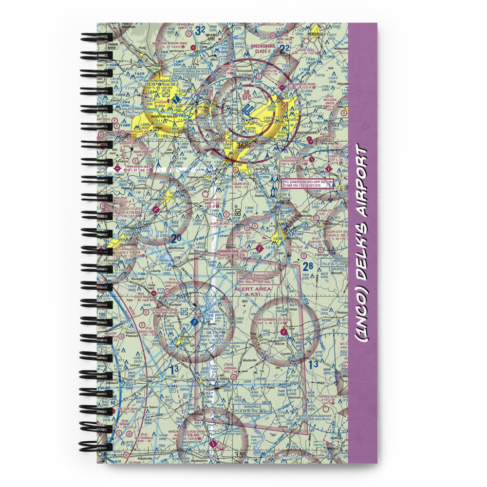 Delk's Airport (1NC0) VFR Sectional Notebook 