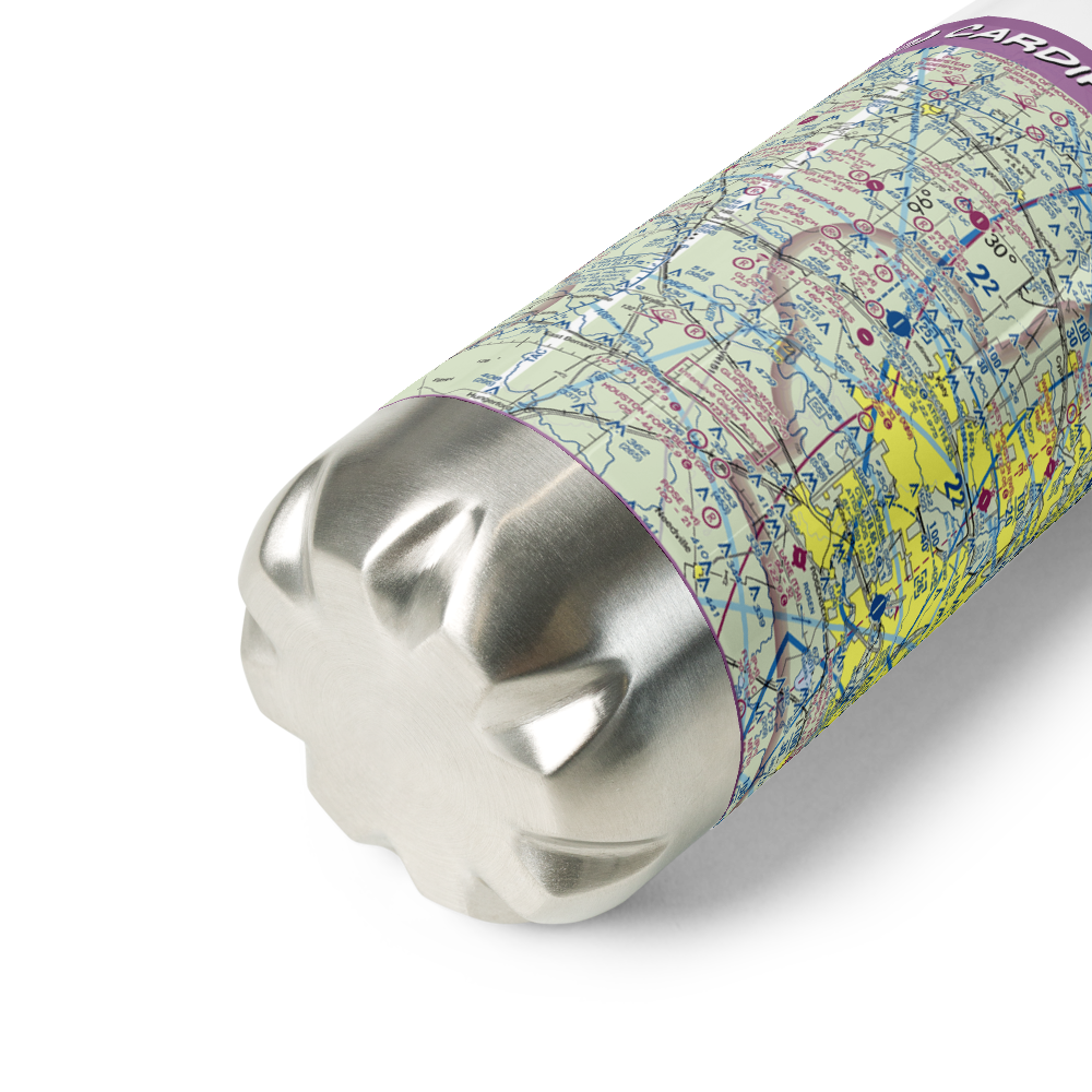 Cardiff Brothers Airport (US-0240) VFR Sectional Water Bottle 
