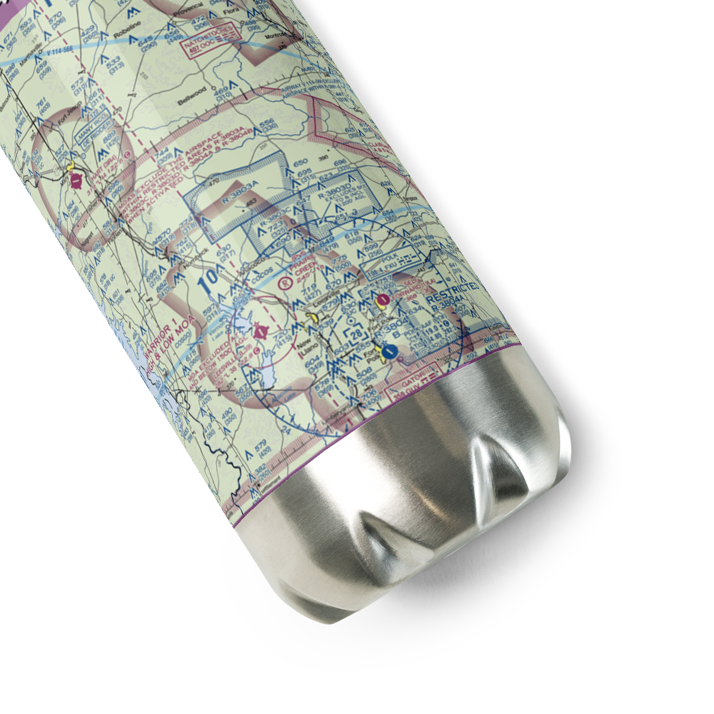 Peason Landing Strip (AWC) VFR Sectional Water Bottle 