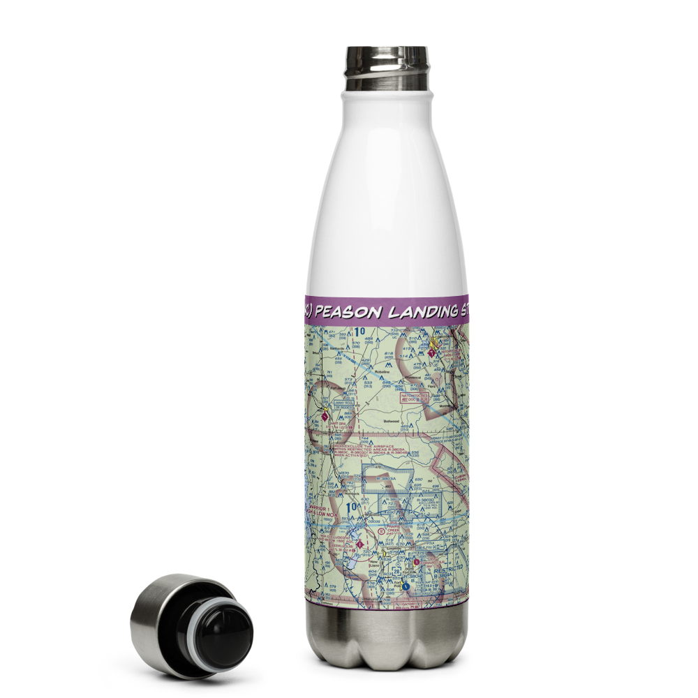 Peason Landing Strip (AWC) VFR Sectional Water Bottle 