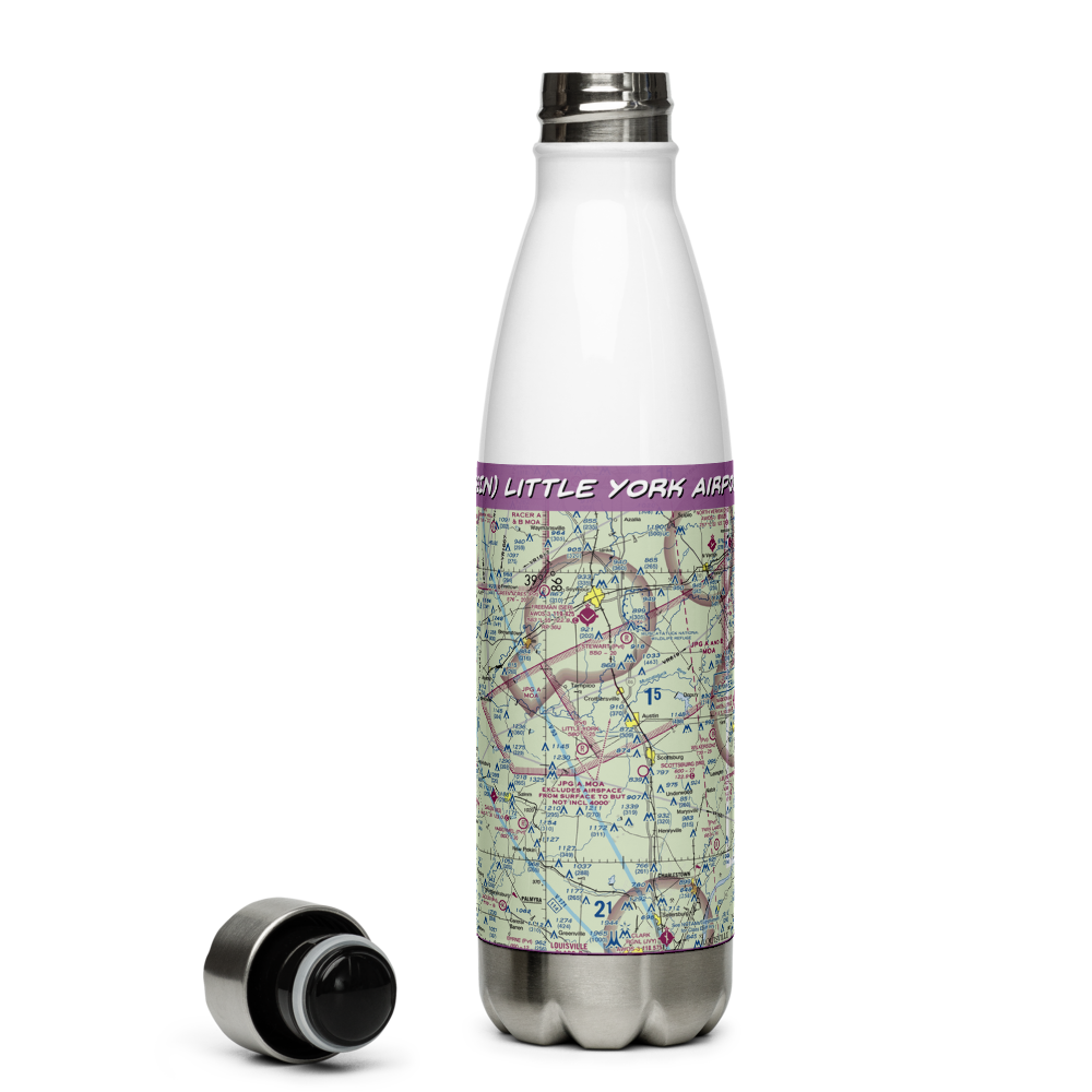 Little York Airport (63IN) VFR Sectional Water Bottle 