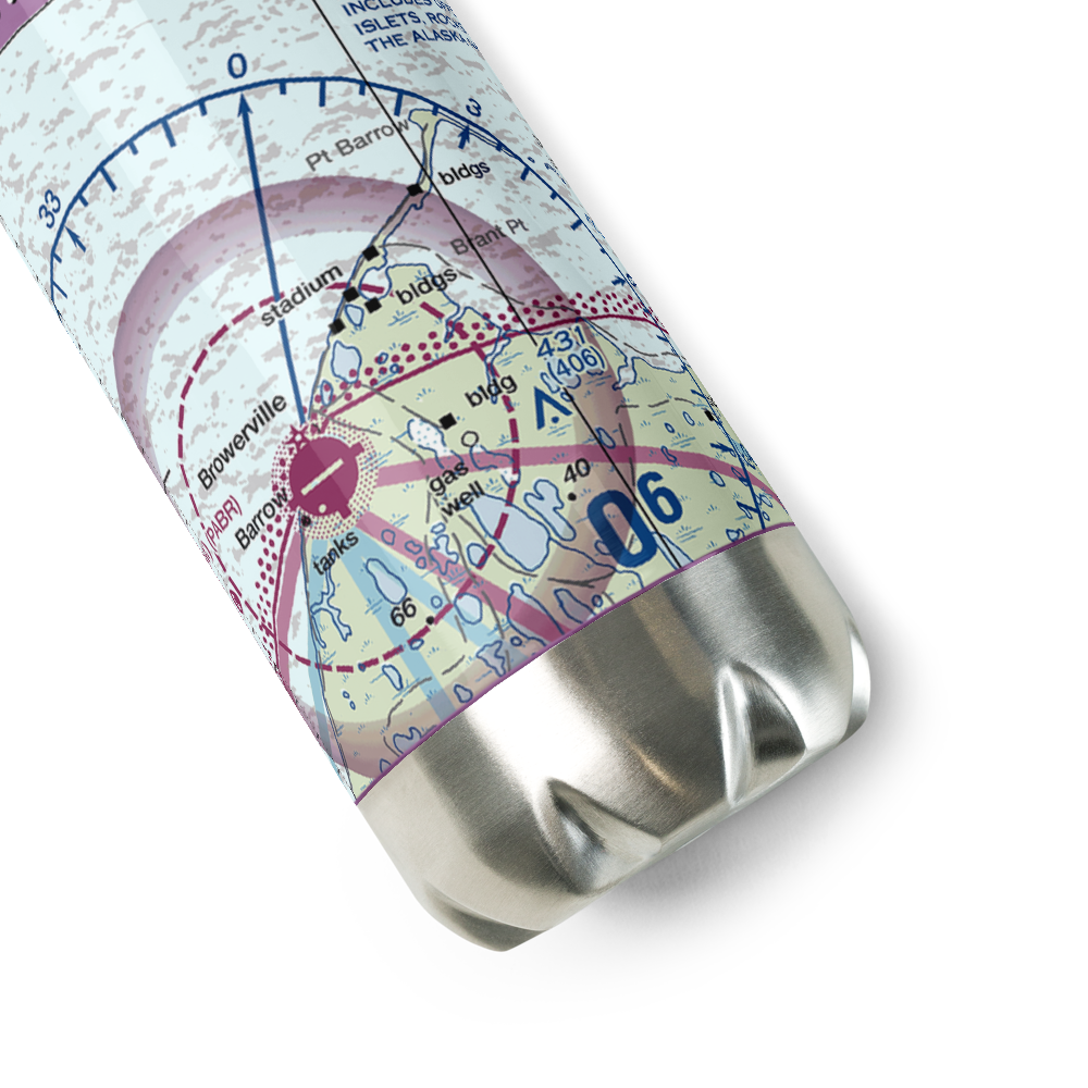 Point Barrow LRRS Airstrip (US-0252) VFR Sectional Water Bottle 