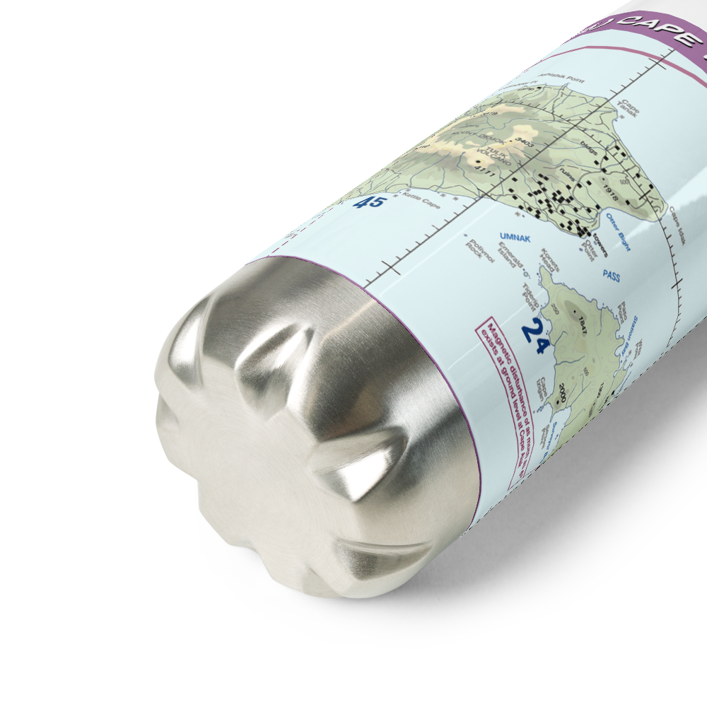 Cape Field at Fort Glenn (US-0256) VFR Sectional Water Bottle 