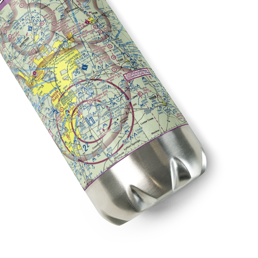 Austin Executive Airport (US-0258) VFR Sectional Water Bottle 