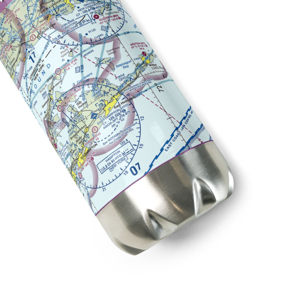 Gardiners Island Landing Field (US-0268) VFR Sectional Water Bottle 