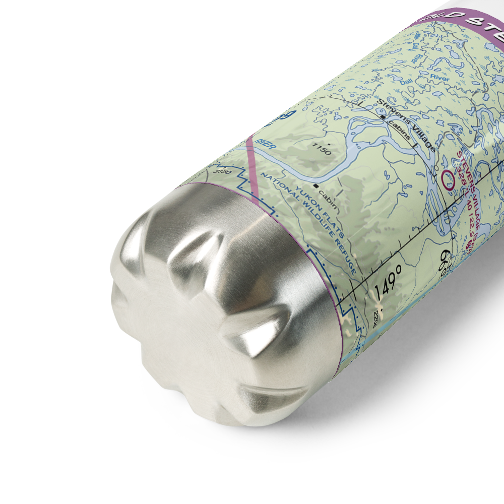 Old Stevens Village Airport (US-0272) VFR Sectional Water Bottle 