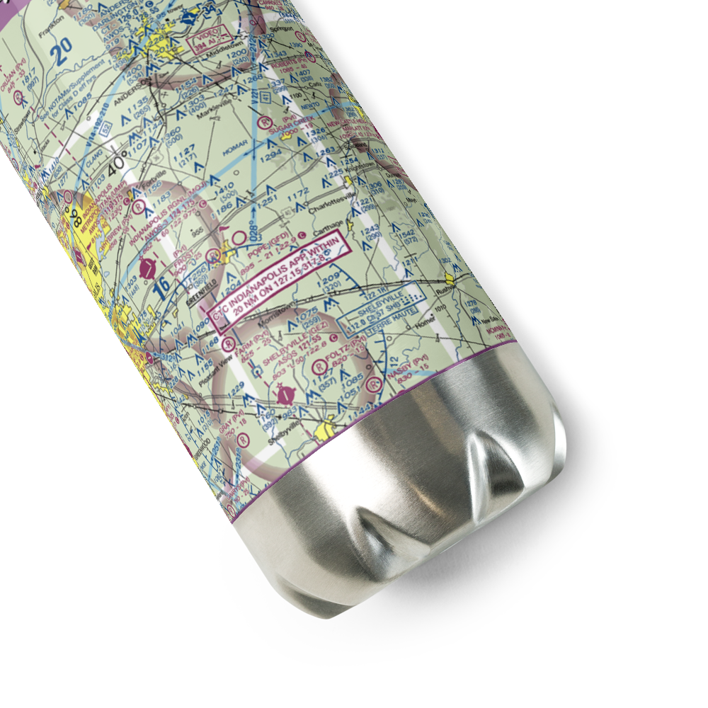 Ronnie Cole Airstrip (US-0319) VFR Sectional Water Bottle 