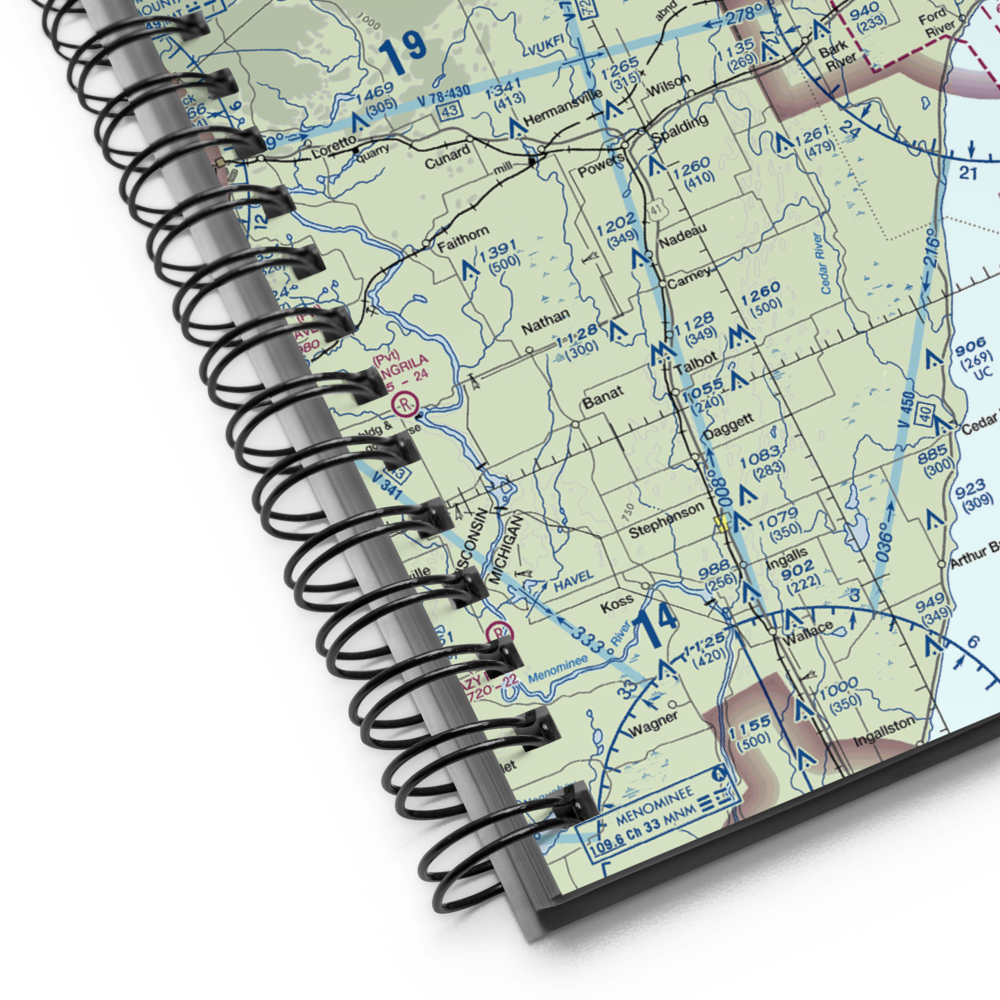 Ramsy Farm Airport (1MI4) VFR Sectional Notebook 