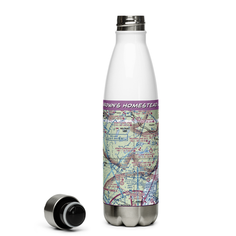 Brown's Homestead Airport (95AK) VFR Sectional Water Bottle 