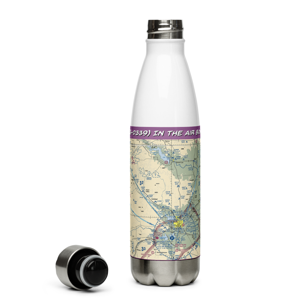 In the Air Boys (US-0339) VFR Sectional Water Bottle 