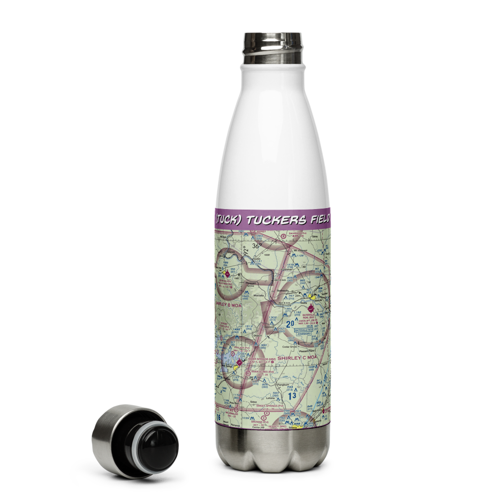 Tuckers Field (TUCK) VFR Sectional Water Bottle 