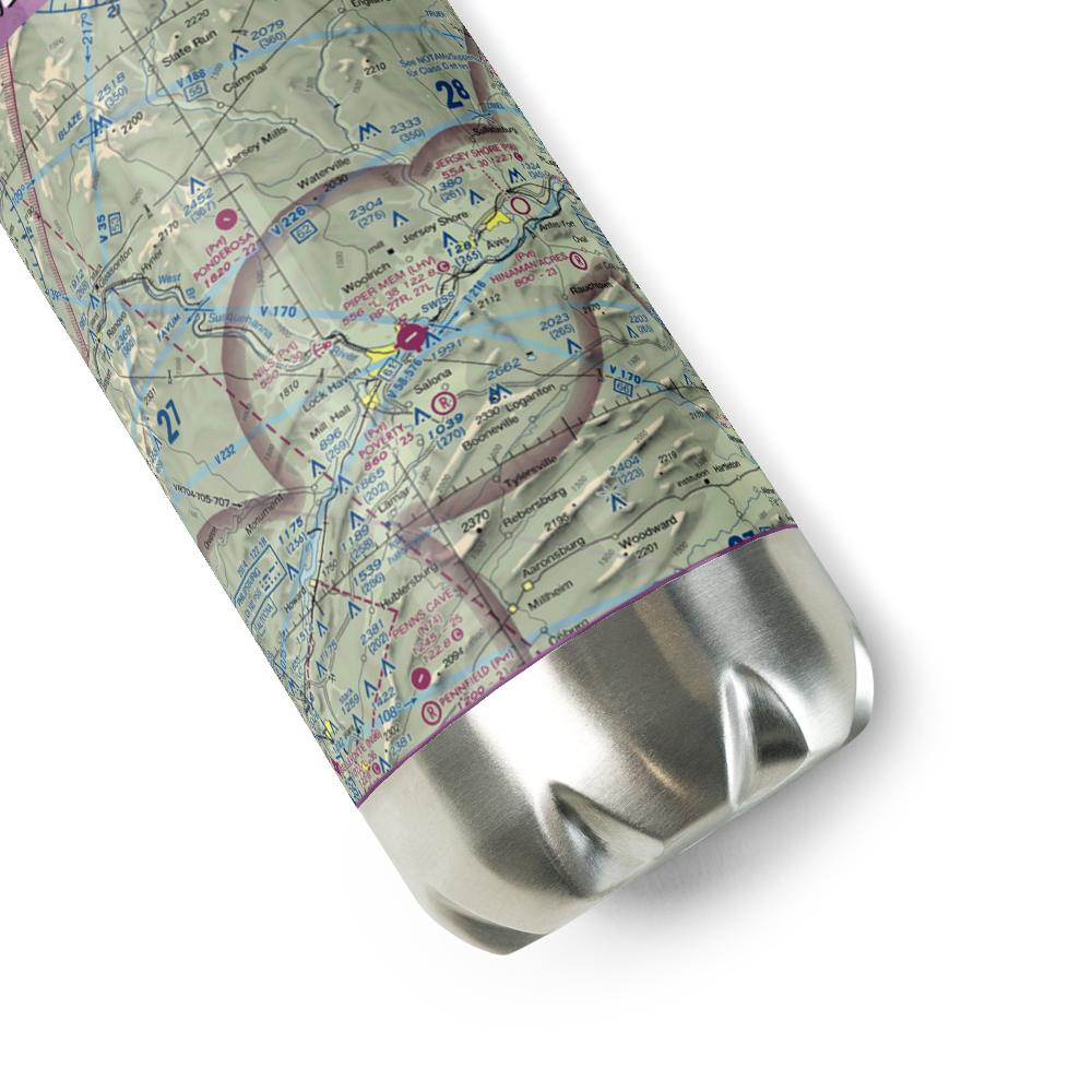 Nils Seaplane Base (96PA) VFR Sectional Water Bottle 
