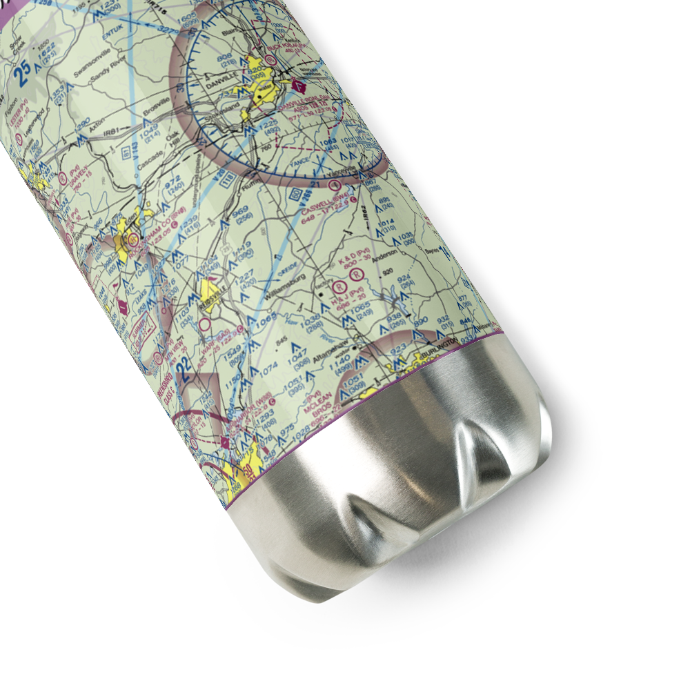 BHH Aviation Airport (38NC) VFR Sectional Water Bottle 
