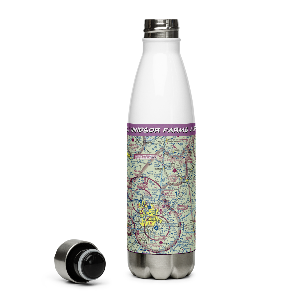 Windsor Farms Airport (4NC3) VFR Sectional Water Bottle 