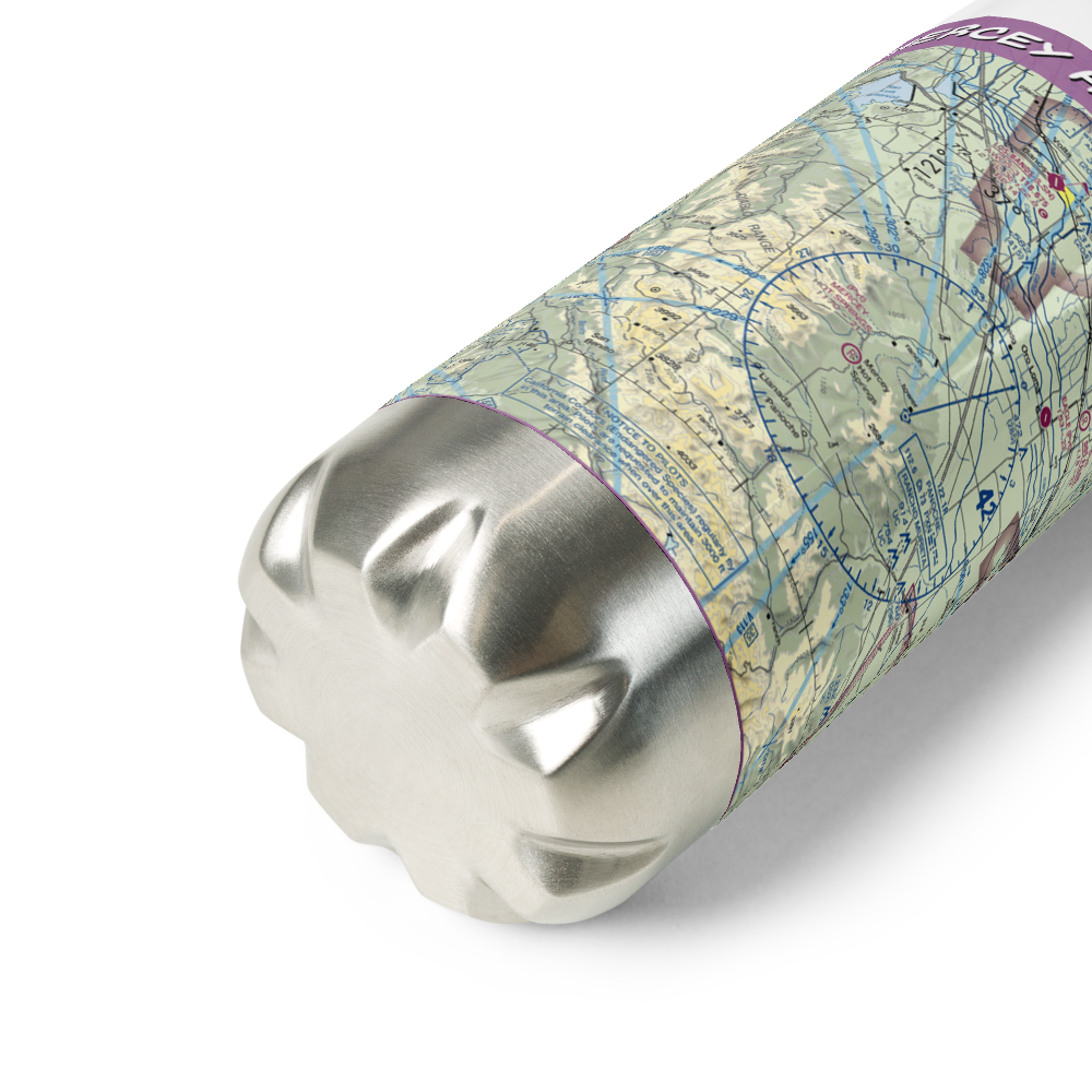 Mercey Hot Springs Airport (CN22) VFR Sectional Water Bottle 