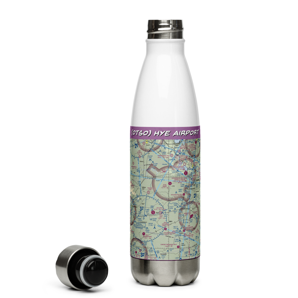 Hye Airport (0TS0) VFR Sectional Water Bottle 