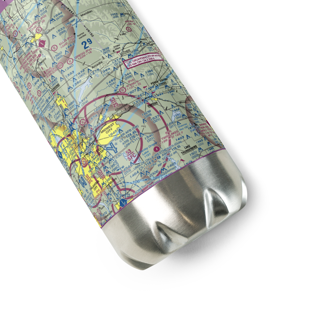R and R Airport (9OK9) VFR Sectional Water Bottle 