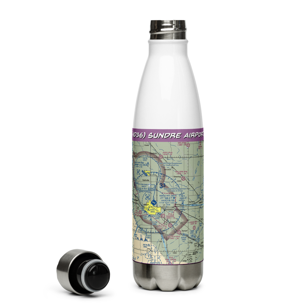 Sundre Airport (ND36) VFR Sectional Water Bottle 