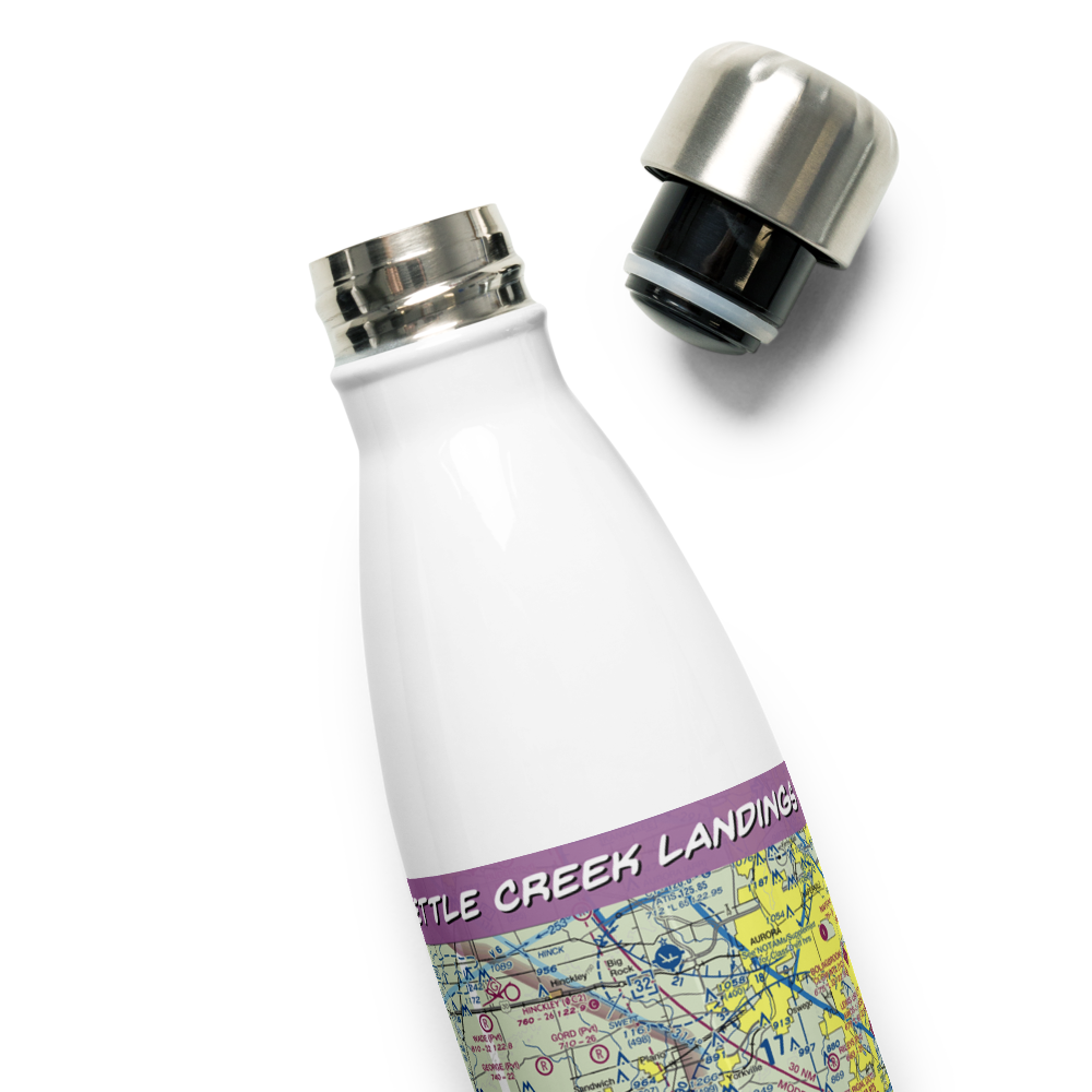 Nettle Creek Landings Airport (IL68) VFR Sectional Water Bottle 