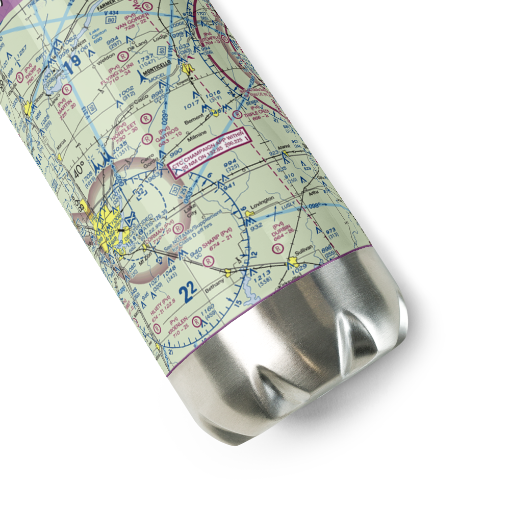 Gaitros STOL Airport (88IL) VFR Sectional Water Bottle 