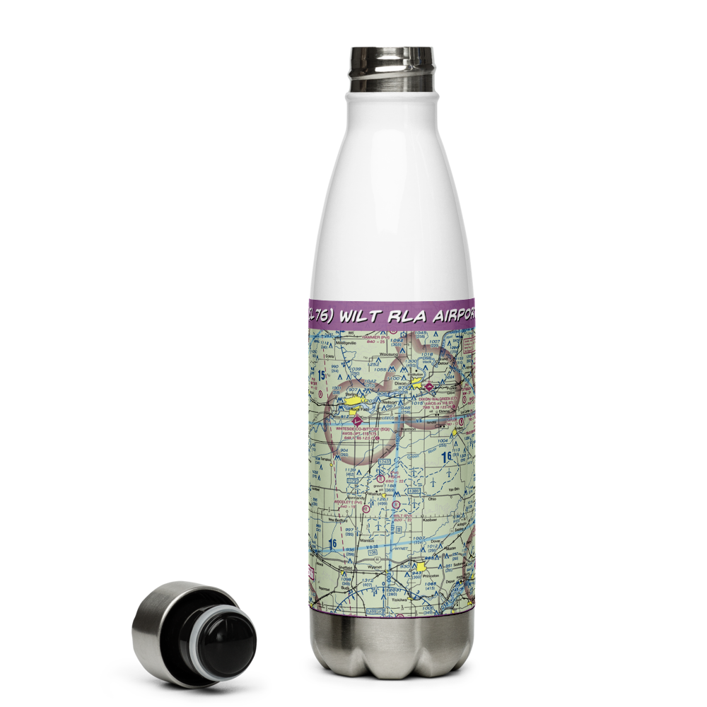 Wilt RLA Airport (IL76) VFR Sectional Water Bottle 