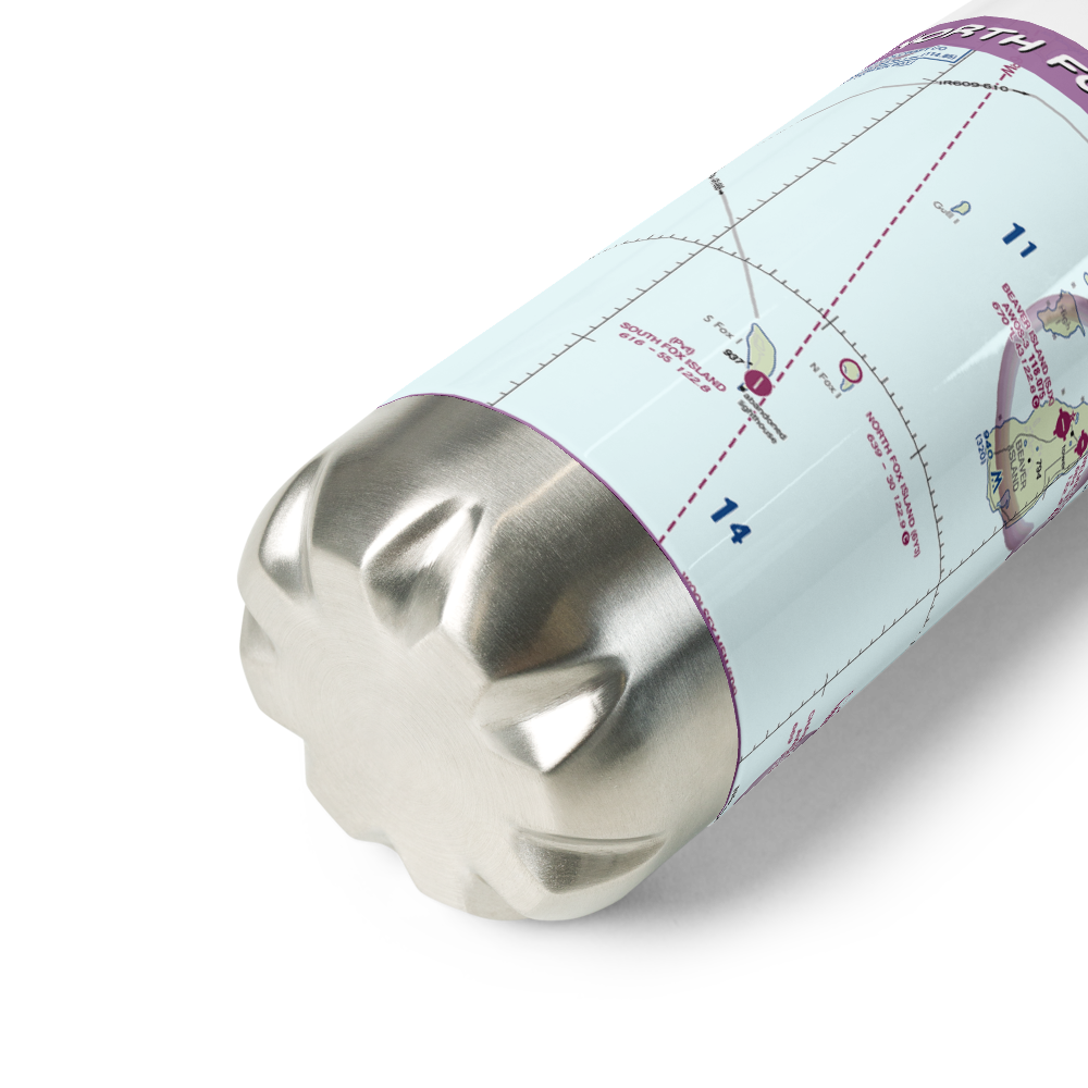 North Fox Island Airport (6Y3) VFR Sectional Water Bottle 