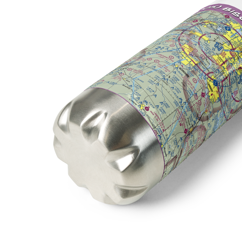 Bison Hill Airport (80OK) VFR Sectional Water Bottle 