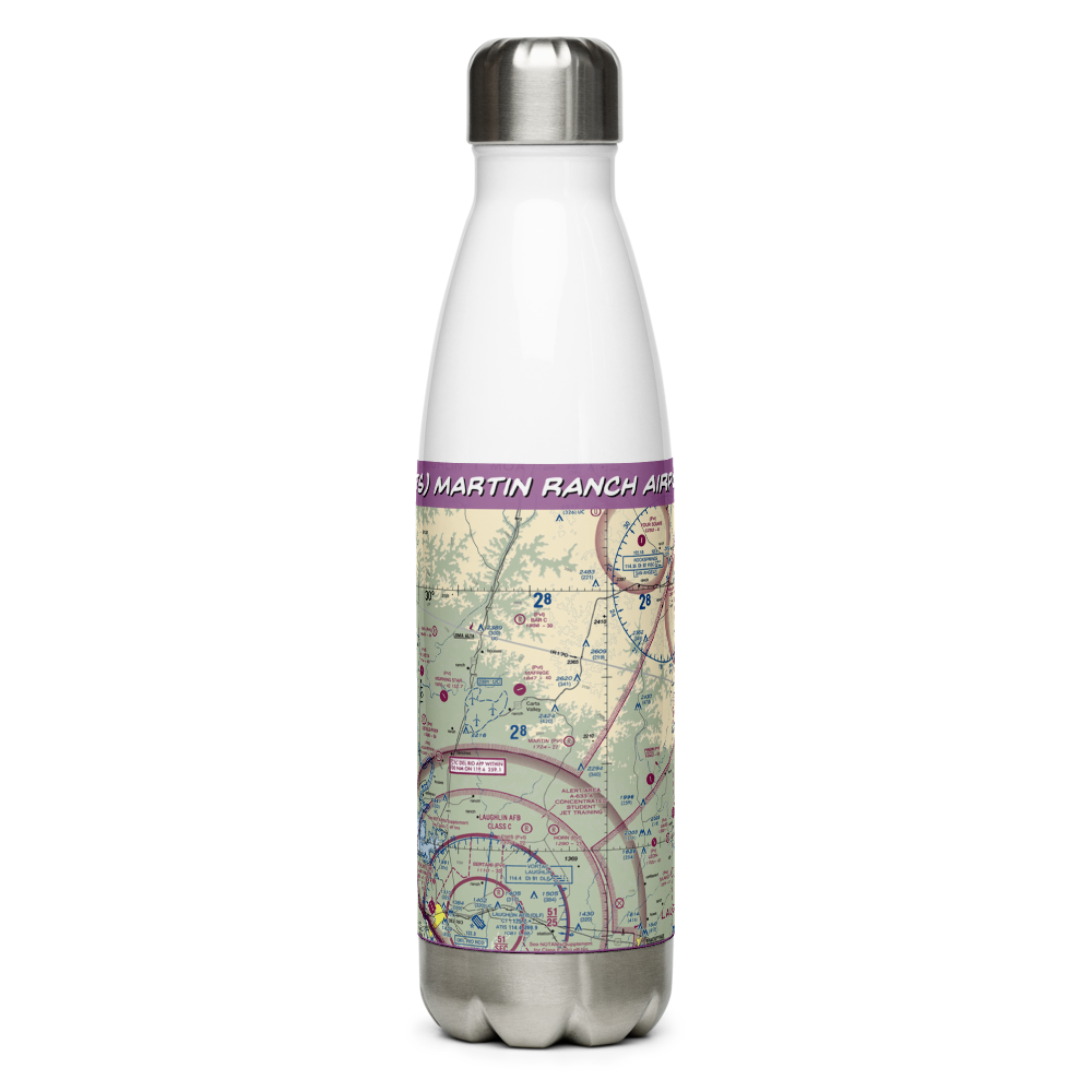 Martin Ranch Airport (65TS) VFR Sectional Water Bottle 