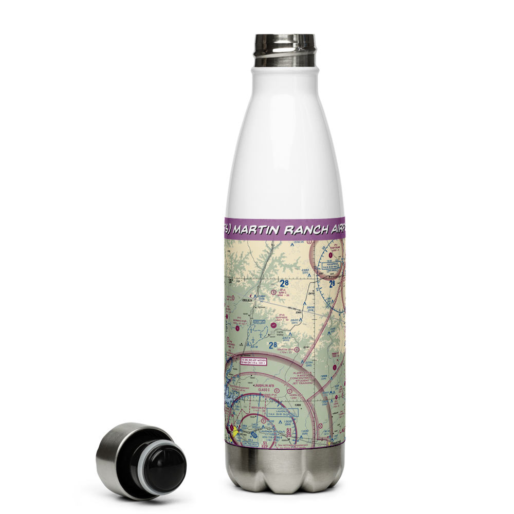 Martin Ranch Airport (65TS) VFR Sectional Water Bottle 