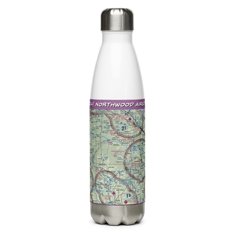 Northwood Airstrip (WI54) VFR Sectional Water Bottle 
