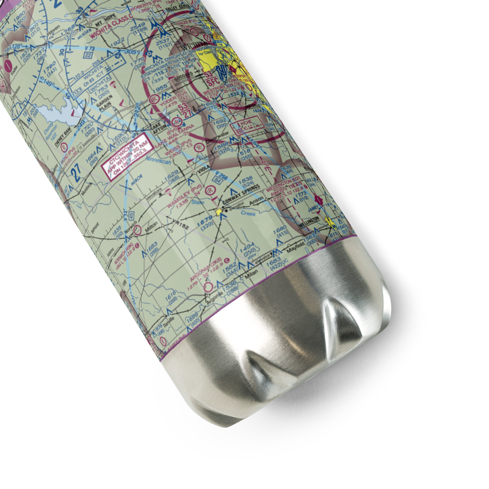 Weiss Acres Airport (24KS) VFR Sectional Water Bottle 