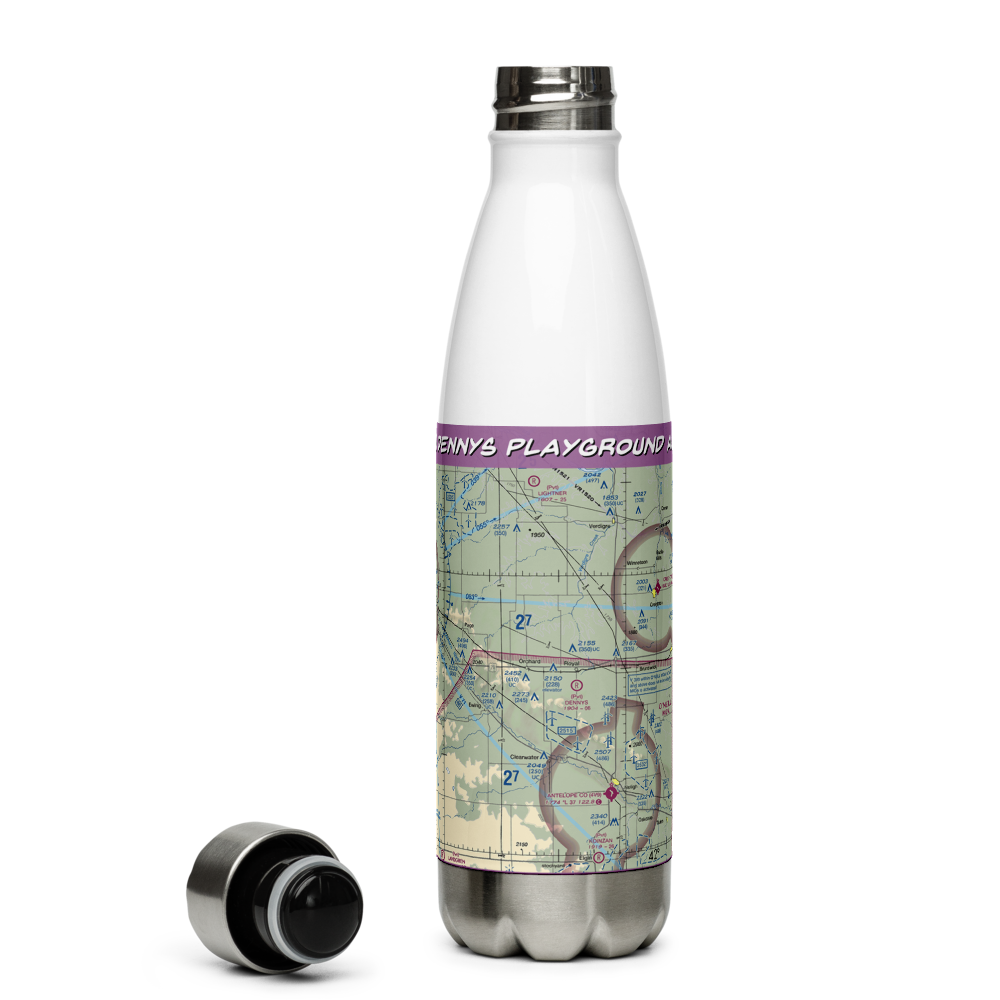 Dennys Playground Airport (NE51) VFR Sectional Water Bottle 